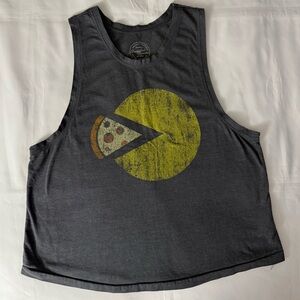 Recycled Karma Pac-Man Sleeveless Gray Tank - Vintage Inspired/Retro Obsessed